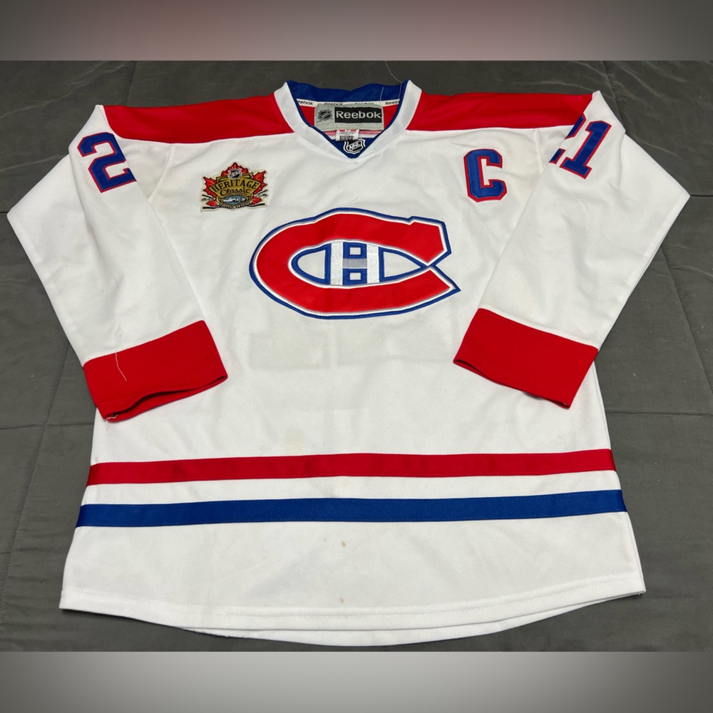 Montreal Canadians XL Jersey #21 Gionta Fight Strap Authentic 48 Made in Canada